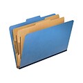 Pendaflex Pressguard Heavy Duty Classification Folders, Legal, 2 Dividers, Light Blue, 10/Box