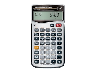 Photo 1 of Calculated Industries Construction Master Pro III Series 4065 11-Digit Construction Calculator, Silver