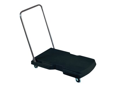 Rubbermaid Commercial Triple Trolley with Straight Handle, 250 lbs., Black (FG440000BLA)