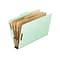 Pendaflex Top Tab Pressboard Classification Folder, 3 Partitions/8 Fasteners, Green, Letter Size, Ho