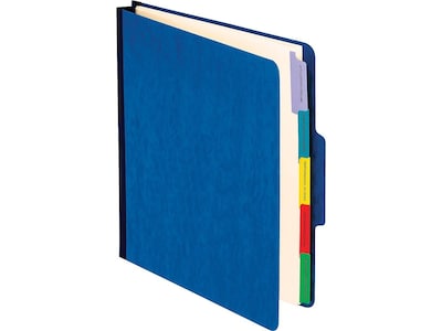 Oxford Classification Folder, 5-Dividers, 2 Expansion, Letter Size, Blue (SER-1-BL)