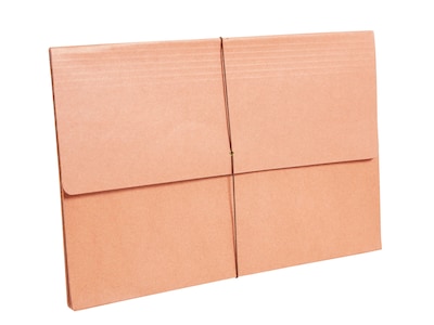 Staples Extra Large Paper Stock File Pocket, 3.25 Expansion, 11.97 x 18 Size, Brown, 2/Pack (1060