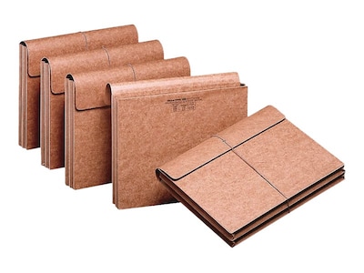 Staples Extra Large Paper Stock File Pocket, 3.25" Expansion, 11.97" x 18" Size, Brown, 2/Pack (1060E2S)