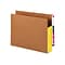 Smead Extra Wide Paper Stock File Pocket, 3.5 Expansion, Yellow/Redrope, 10/Box (73688)