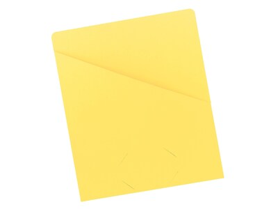 Smead Paper Stock File Jacket, Letter Size, Yellow, 25/Pack (75434)