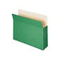 Smead 10% Recycled Reinforced File Pocket, 3 1/2 Expansion, Letter Size, Green (811314)