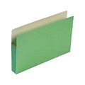 Smead Paper Stock File Pocket, 3.5 Expansion, Legal Size, Green (74226)