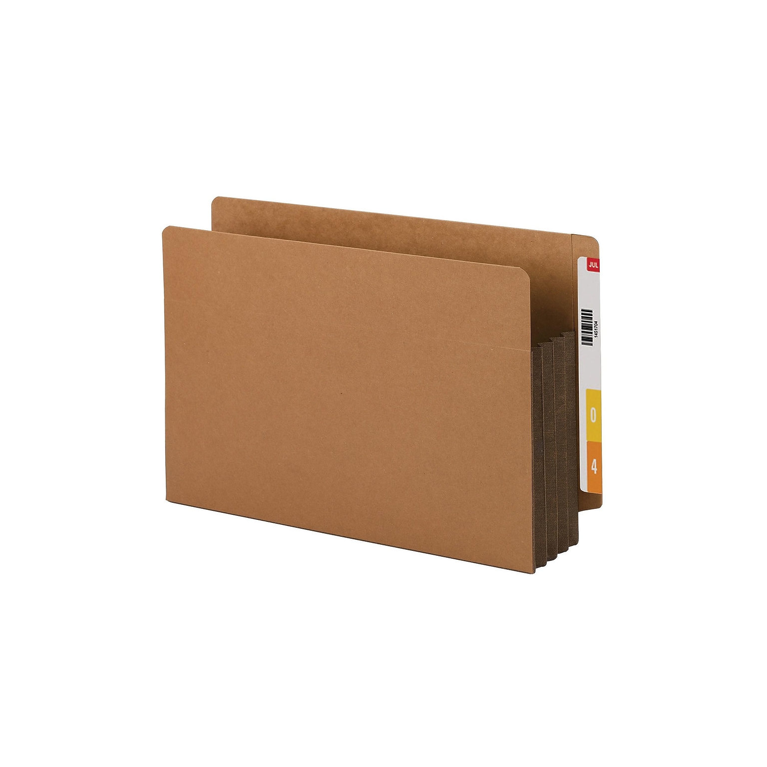 Smead Extra Wide Paper Stock File Pocket, 3.5 Expansion, 15.75 x 9.5 Size, Dark Brown/Redrope, 10/Box (74681)