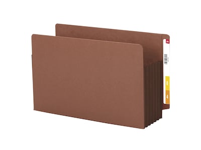 Smead End Tab Pocket, Reinforced Straight-Cut Tab, 5.25 Expansion, XL Legal, Redrope with Dark Brown