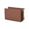 Smead End Tab Pocket, Reinforced Straight-Cut Tab, 5.25 Expansion, XL Legal, Redrope with Dark Brown