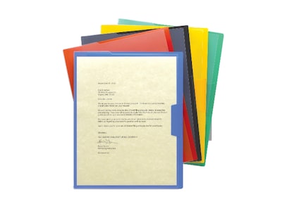 Smead Organized Up Poly File Jacket, Letter Size, Assorted, 5/Pack (85740)