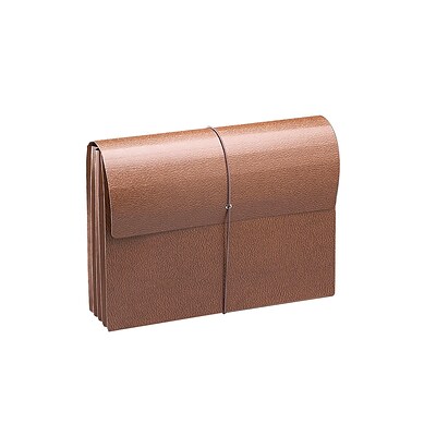 Smead Classic 30% Recycled Reinforced File Pocket, 3 1/2 Expansion, Legal Size, Redrope (649335)