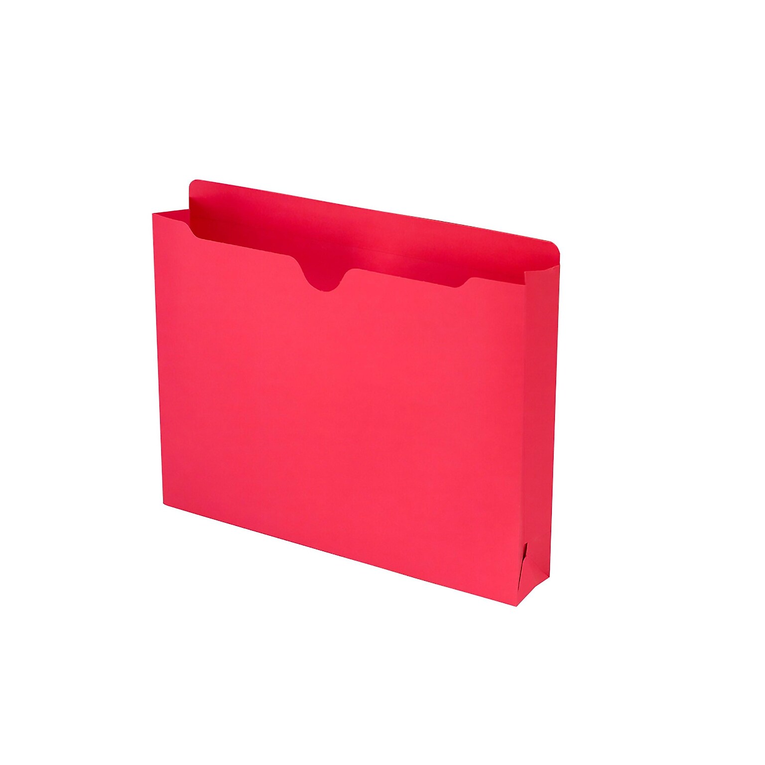 Smead File Jacket, Reinforced Straight-Cut Tab, 2 Expansion, Letter Size, Red, 50 per Box (75569)