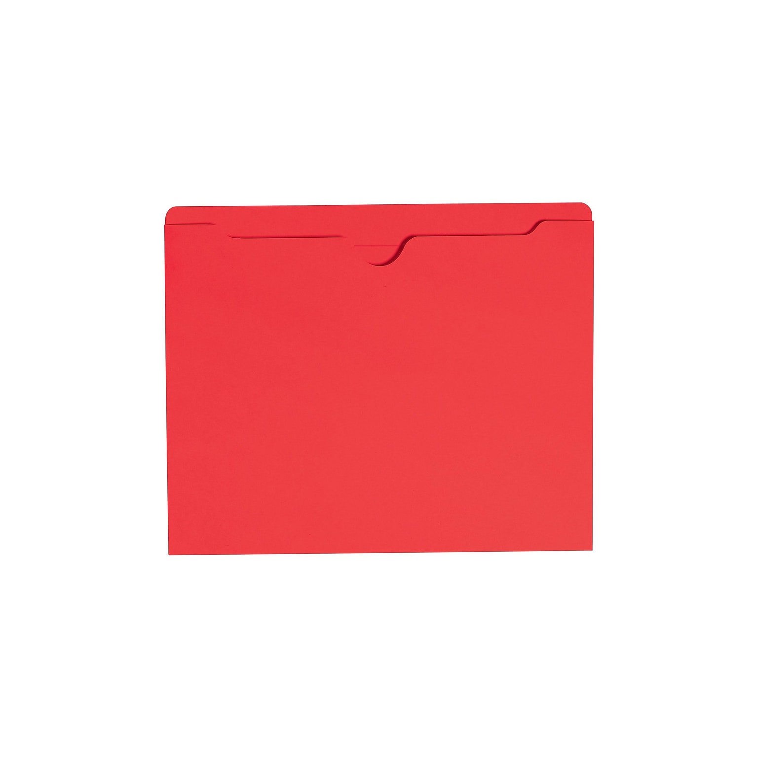 Smead File Jacket, Reinforced Straight-Cut Tab, Flat-No Expansion, Letter Size, Red, 100/Box (75509)