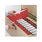 Smead File Jacket, Reinforced Straight-Cut Tab, Flat-No Expansion, Letter Size, Red, 100/Box (75509)