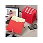 Smead File Jacket, Reinforced Straight-Cut Tab, Flat-No Expansion, Letter Size, Red, 100/Box (75509)