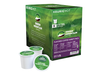 Green Mountain Flavored Variety Pack Coffee, Keurig® K-Cup® Pods, Light Roast, 22/Box (6502)