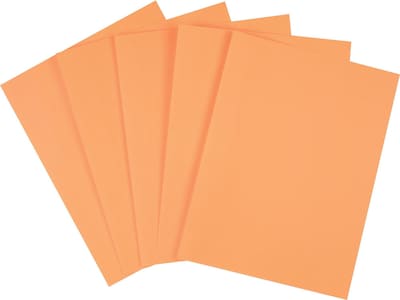 Staples Brights Multipurpose Colored Paper, 20 lbs., 8.5 x 11, Orange, 500/Ream (25208)