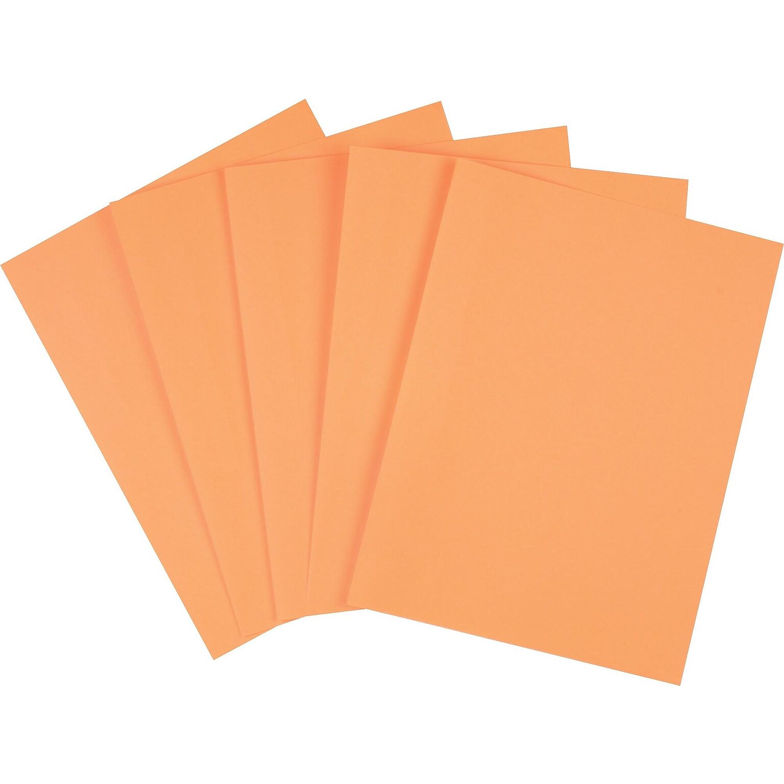 Staples Brights Multipurpose Colored Paper, 20 lb, 8.5 x 11, Orange, 500/Ream, 5 Reams/Carton (25208A)