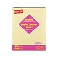 Staples Pastel 30% Recycled Colored Paper, 20 Lbs., 8.5 x 11, Canary, 5000/Carton (14787-AA)