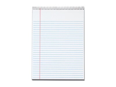 TOPS Docket Notepad, 8.5 x 11.75, Wide, White, 70 Sheets/Pad (TOP 63631)