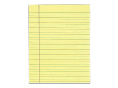 TOPS Legal Notepads, 8.5 x 11, Wide, Canary, 50 Sheets/Pad, 12 Pads/Pack (TOP 7522)