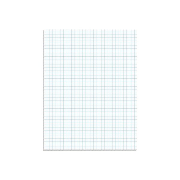 Ampad Notepad, 8.5 x 11, Graph, White, 50 Sheets/Pad (TOP22-000)