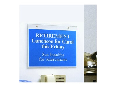 NuDell Indoor Wall Sign Holder, 11" x 8.5", Clear (38008)