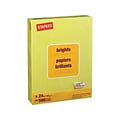 Staples® Brights Multipurpose Paper, 24 lbs., 8.5 x 11, Light Yellow, 500/Ream (20107)