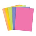 Staples Brights Multipurpose Colored Paper, 24 lbs., 8.5 x 11, Assorted Neon, 500/Ream (20201)
