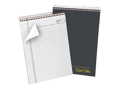 Ampad Gold Fibre Designer Series Notepad, 8.5 x 11.75, Wide, White, 70 Sheets/Pad (20-813)