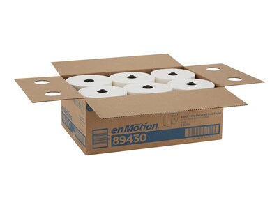 enmotion Recycled Recycled Hardwound Paper Towels, 1-ply, 700 ft./Roll, 6 Rolls/Carton (89430)