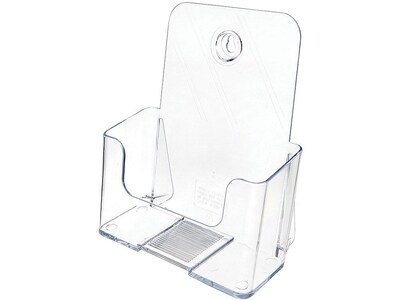 Deflecto® Docuholder® Booklet Size Literature Holder 7.75" x 6.5" x 3.75", Crystal Clear Plastic (74901)