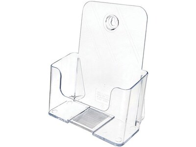 Deflect-O Docuholder Brochure Holder,  7.75 x 6.5, Vertical, Wall Mounted, Clear Plastic (DEF74901