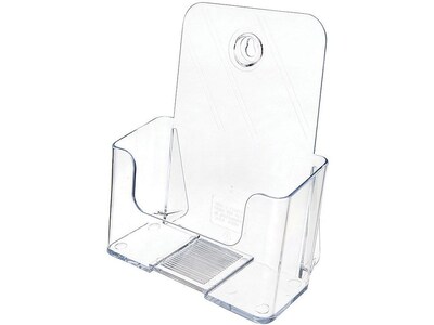 Deflecto® Docuholder® Booklet Size Literature Holder 7.75 x 6.5 x 3.75, Crystal Clear Plastic (74