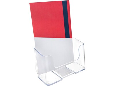 Deflecto® Docuholder® Booklet Size Literature Holder 7.75" x 6.5" x 3.75", Crystal Clear Plastic (74901)