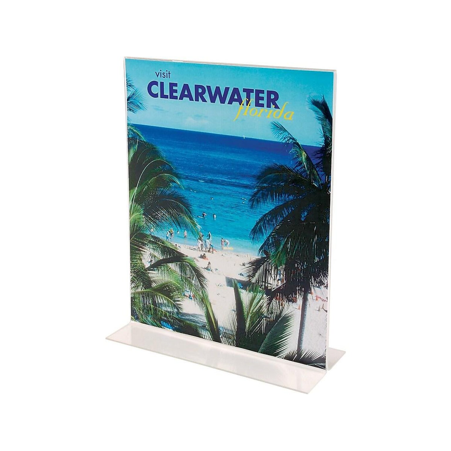 Staples Sign Holder, 5 x 7, Clear Plastic (ST16657)