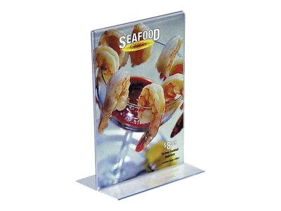 Staples Sign Holder, 5 x 7, Clear Plastic (ST16657)
