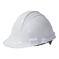 North Safety HDPE Type I ANSI Class E 4-Point Pinlock Suspension Short Brim Hard Hat, White (A59010000)