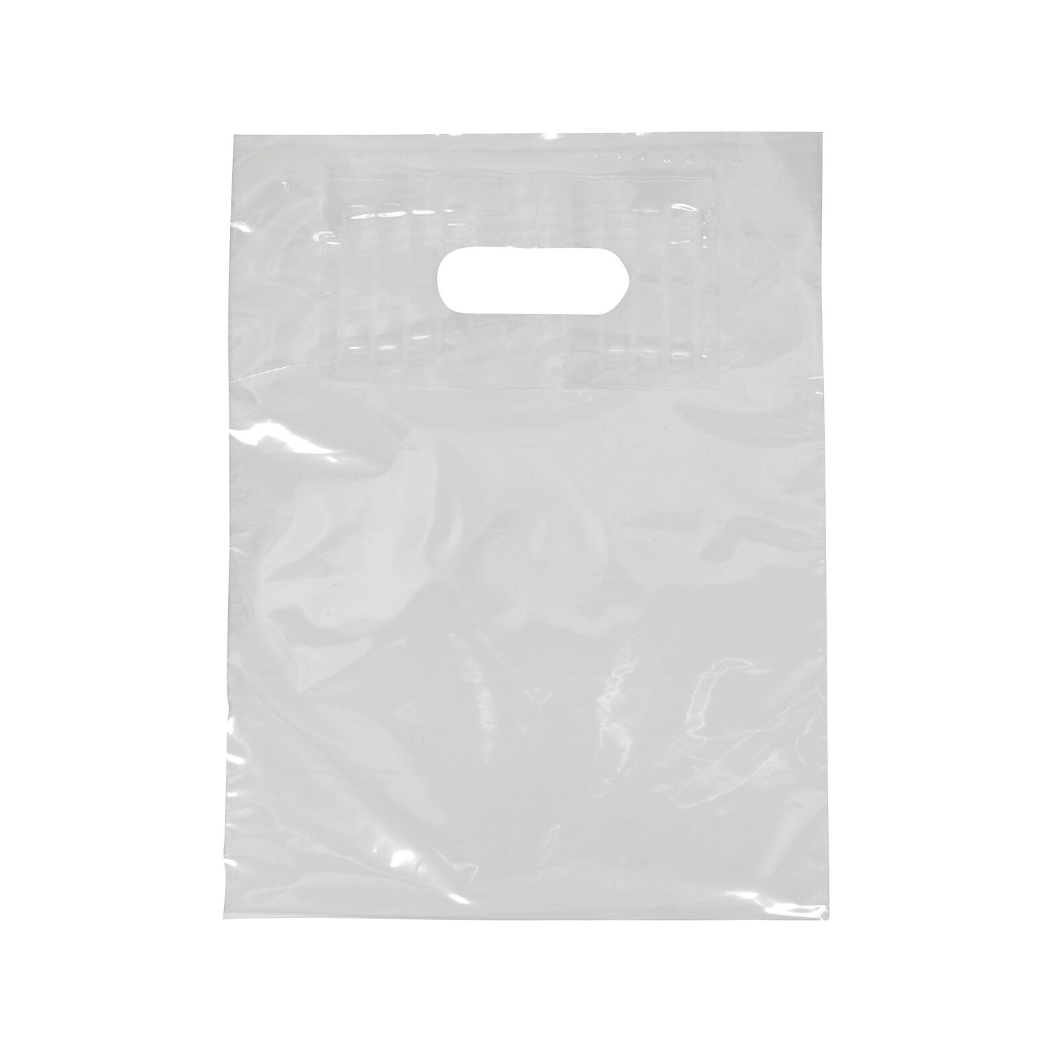 9W x 12L Die-Cut Handle Bag, 1.25 Mil, 1000/Carton (248-0912-C)