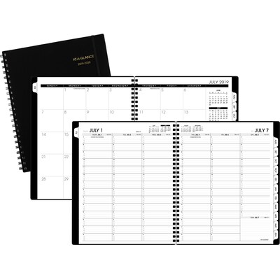 2019-2020 At-A-Glance 8 7/8 x 11 Academic Weekly/Monthly Appointment Book, 12 Months, July Start, Black (70-957e-05-20)