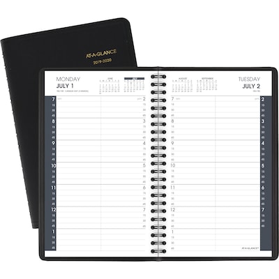 2019-2020 At-A-Glance 4 7/8 x 8 Academic Daily Appointment Book, 12 Months, July Start, Black (70-807-05-20)