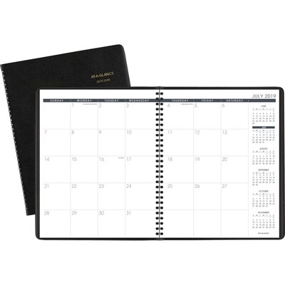 2019-2020 At-A-Glance 8 7/8 x 11 Academic Large Monthly Planner, 18 Months, July Start, Black (70-074-05-20)