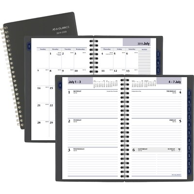 2019-2020 At-A-Glance 4 7/8 x 8 Academic Dayminder  Weekly/Monthly Planner, 12 Months, July Start, Charcoal (Ayc200-45-20)
