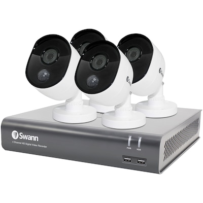 Swann 4-channel 1080p 1TB DVR With 4 Cameras & Google Assistant (Swdvk-445804v-us)