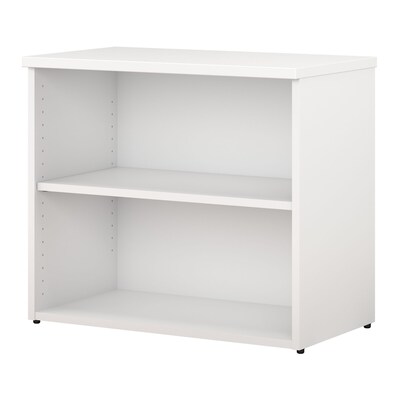 Bush Business Furniture 400 Series 2 Shelf Bookcase, White (400SBK302WH)