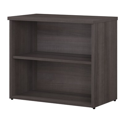 Bush Business Furniture 400 Series 2 Shelf Bookcase, Storm Gray/Storm Gray (400SBK302SG)