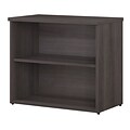 Bush Business Furniture 400 Series 2 Shelf Bookcase, Storm Gray/Storm Gray (400SBK302SG)
