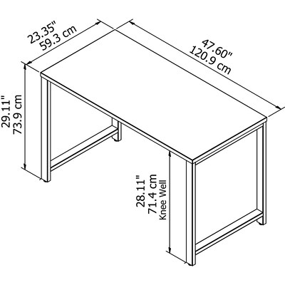 Bush Business Furniture 400 Series 48W x 24D Table Desk, Storm Gray (400S146SG)