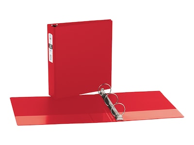 Avery 2 3-Ring Non-View Binders, Matte Red (03510)